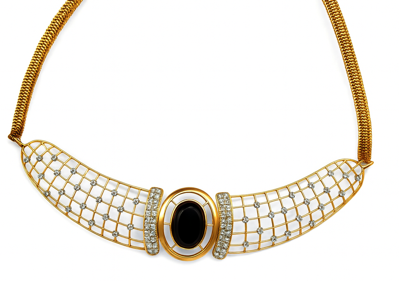 Beautiful 18 Kt Gold  Natural Diamond Necklace 